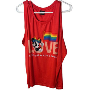Disney pride collection Minnie mouse sleeveless red top size 3X